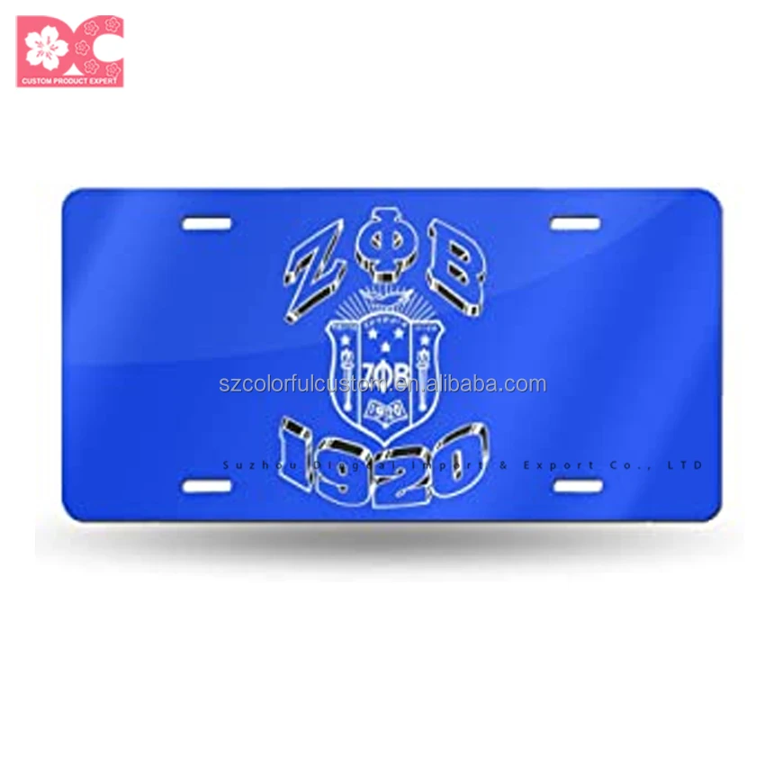 Factory Made License Plates Custom License Plate Zeta Phi Beta Car