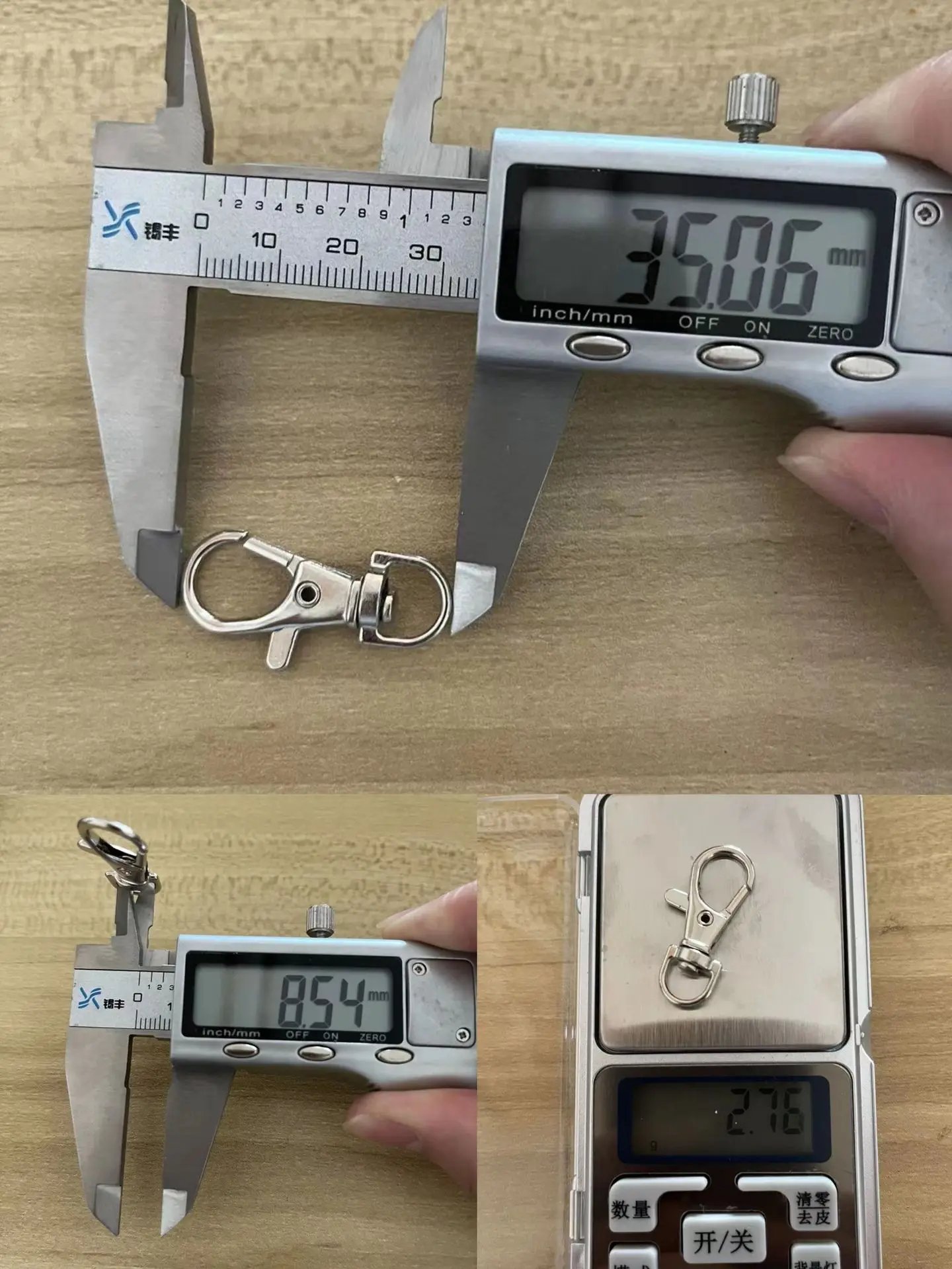 1'' 1.2'' Zinc Alloy 25mm Key Hanger Rotation Swivel Clip Accessories Bag Karabiner Carabiner Clip Metal Snap Hook