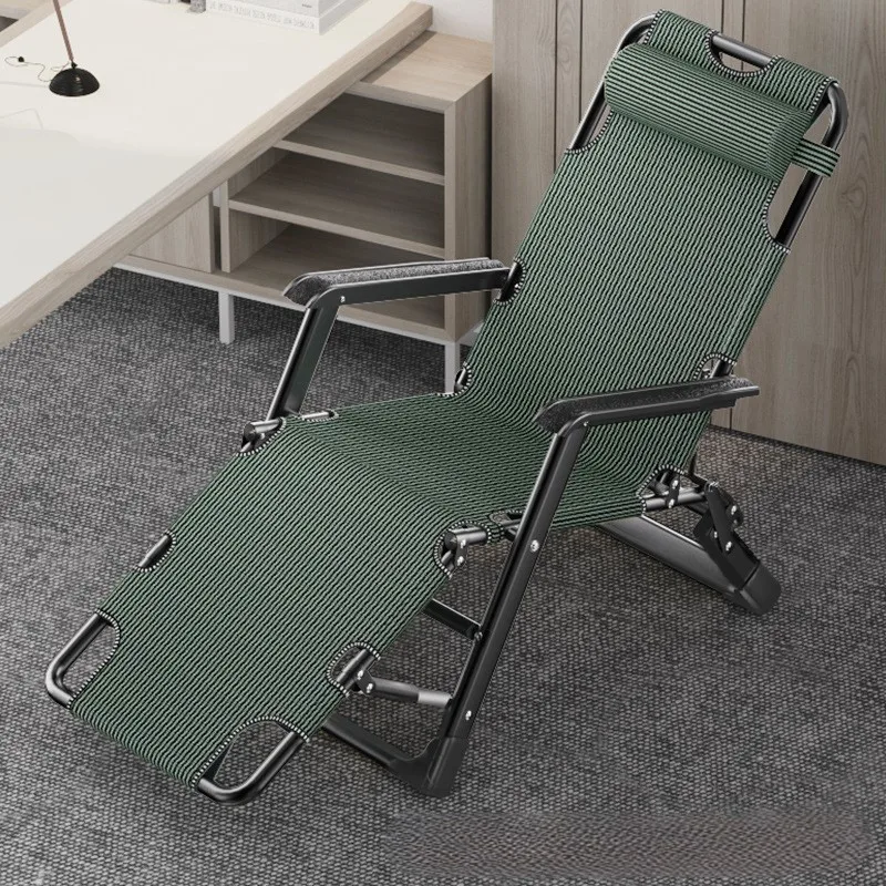 Lit De Camping Portable – Chaise Longue Pliante Gris (Neuf)