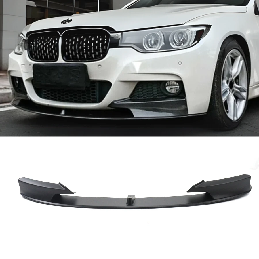 TIYPEOR for BMW F30 F31 3 Series M Sport 2012-2018 Gloss Black Front Bumper Splitter Lip