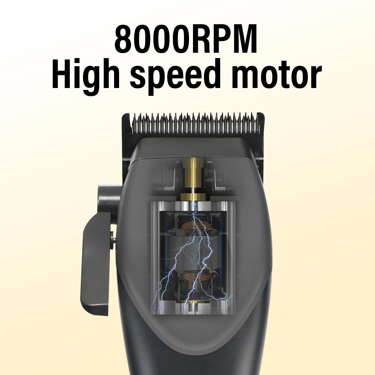 Koofex KF-6386 Cordless Hair Clipper, 8000 RPM, Adjustable Cutting