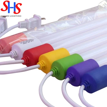 IP65 Led Tube Light Rgb Pc Red 18W 4ft Waterproof Plastic T8 Tube Light pink Purple Blue Purple Yellow