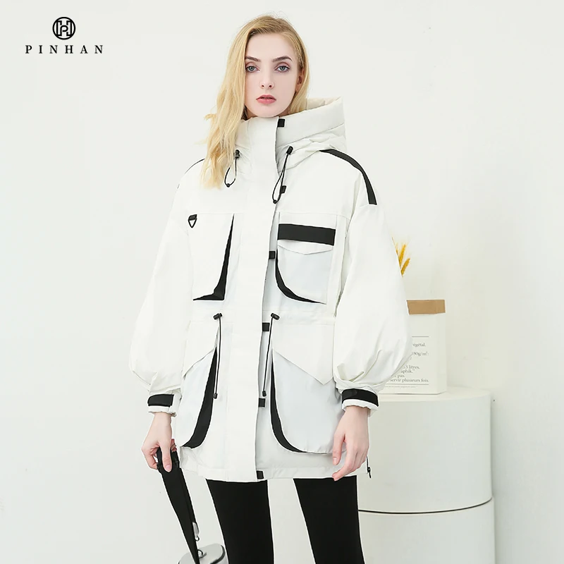 White Puffer Coat Patchwork Coat Trench Coat Men Blazer Tall Siz 並行輸入品