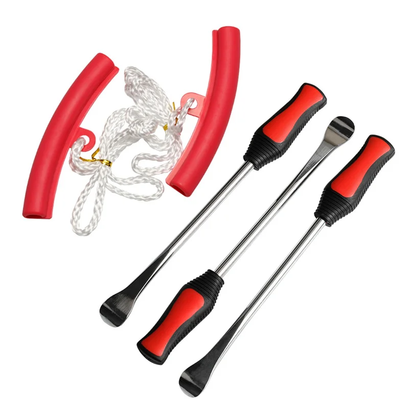 Ridefixing 5 In 1 Tire Changing Set Tire Levers Spoon Set Spoon Lever Tools Motorcycle Bicycle Tire Irons Tool Kit Bike Tools