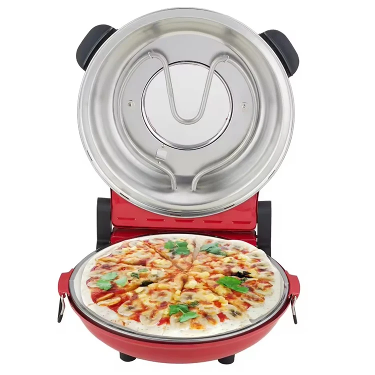 1600W 16 Inch Home Countertop Pizza Stone Oven Table Mini Pizza Ovens Household Electric Pizza Maker