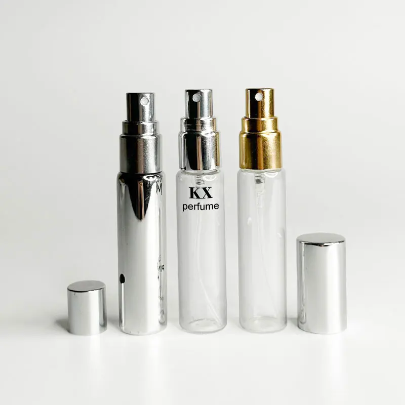 Hot Selling Refill clear Travel Portable Cologne Sample Bottles test Vial 10ml 5ml Perfume Spray Bottle Glass