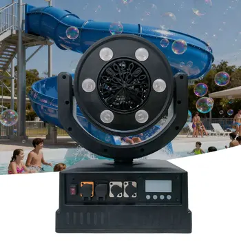 DMX  Bubble Machine with Remote Control RGB Y 4in1 LED Moving Head IP65 Waterproof Wedding Bubble Maker for Wedding Pary