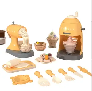 ITTL Diy Ice Cream Set Toys Play Dough Machine Non Toxic and Repeated Playing Color Dough