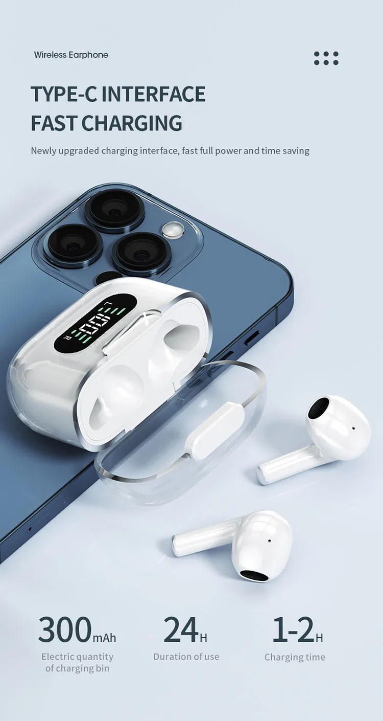 2023 New Type C Cheapest Sport Headsets M16 Hifi Stereo Waterproof TWS Handsfree Headphones Bloototh Wireless Gaming Earphone