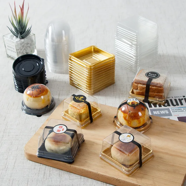 50/80/100 Grams of Mooncake Box, Egg Yolk Pastry Packaging Box, PET Baking Cake Tools and Accessories Box