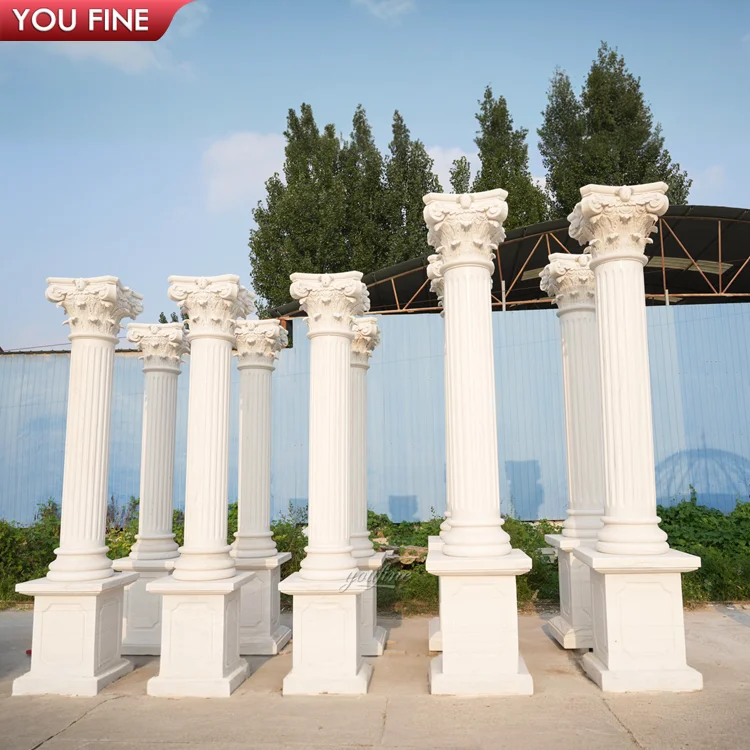 Different Types White Marble Building Design Pillar for Sale