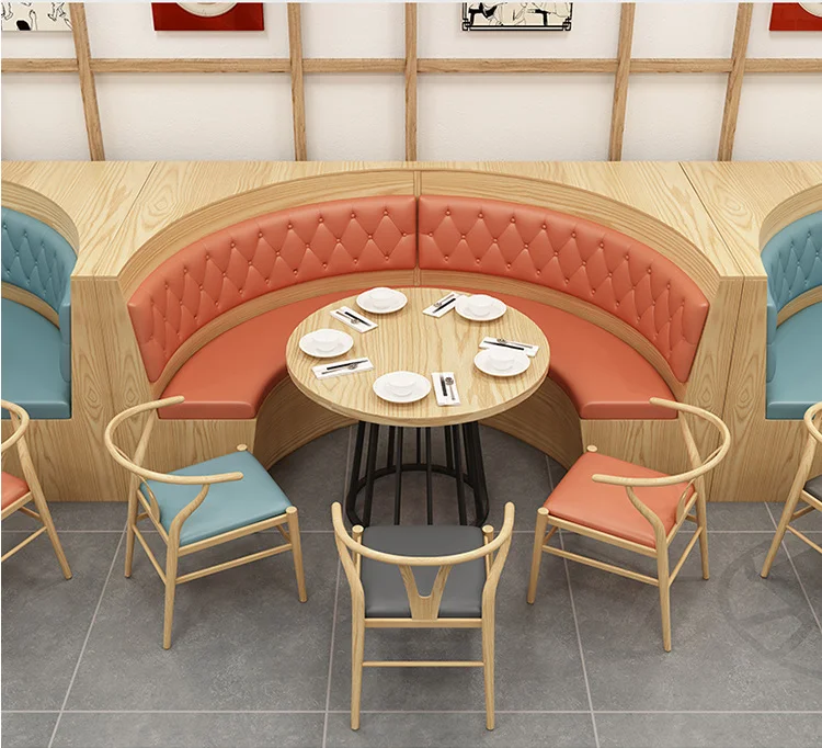 Modern Design Restaurant Sofa Cafe Table And Chairs Furniture Set