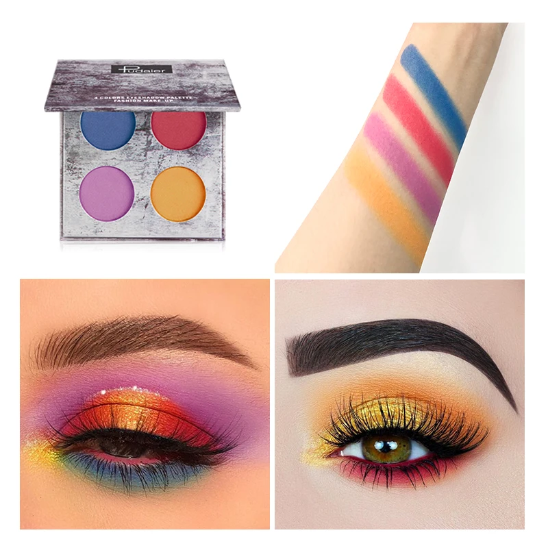 Pudaier 4 Color Eyeshadow Palette Splash Ink Series Eyeshadow Makeup Full Professional Makeup Palette Cosmetics