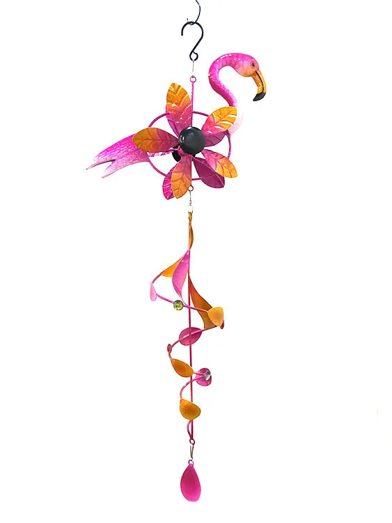  hanging metal door window chimes flamingo