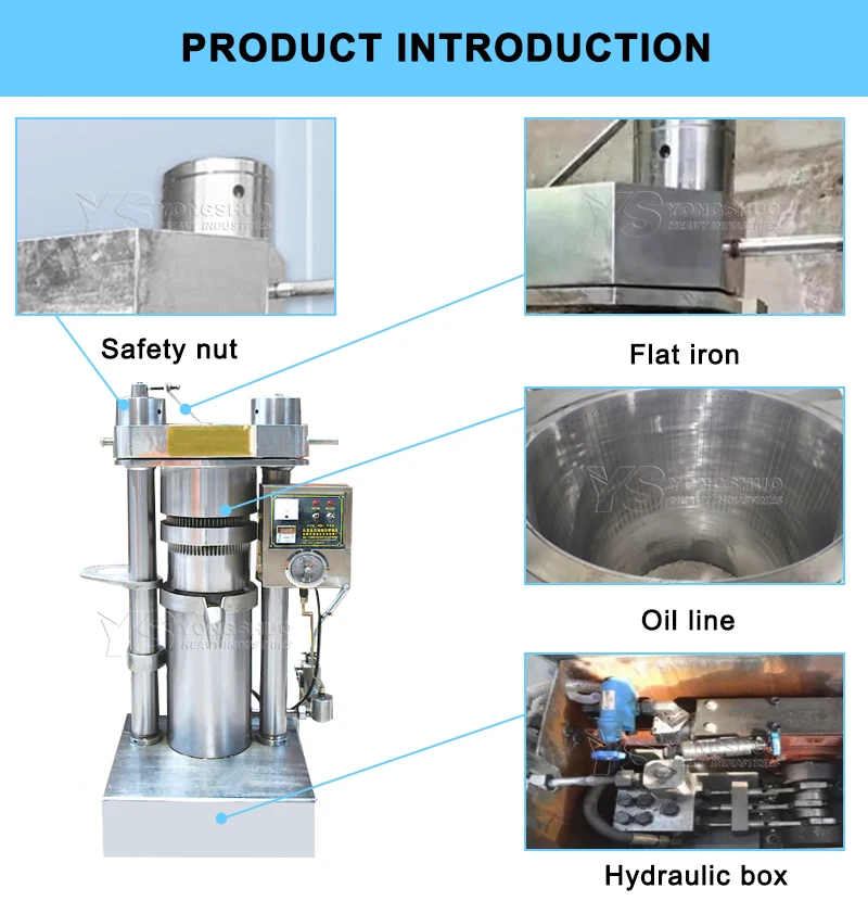 Olive Hydraulic Oil Extractor Machine Edible Oil Extractor Industrial