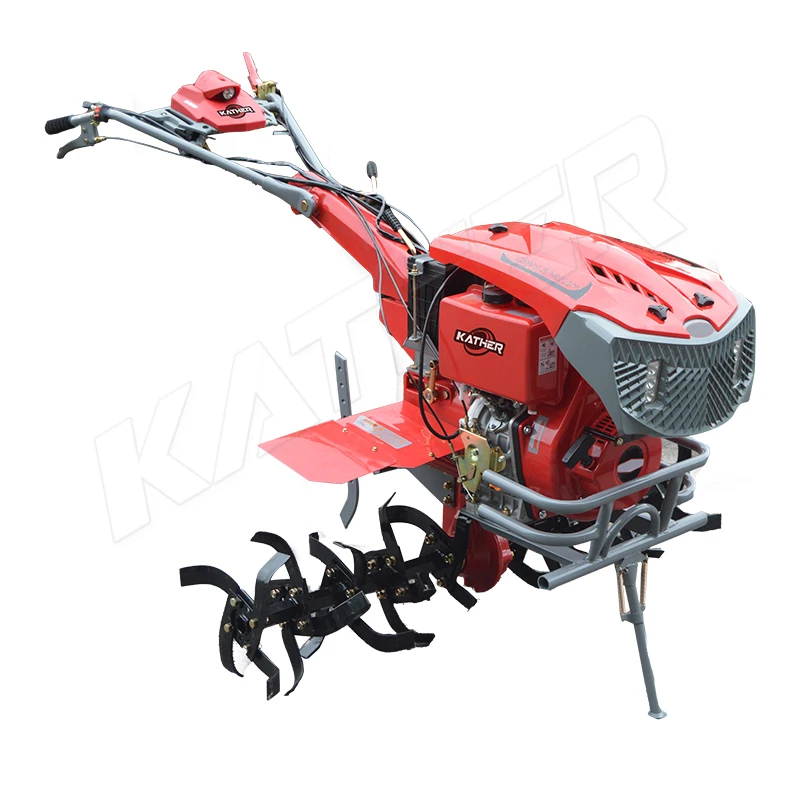Agricultural Machine Gasoline Diesel Gear/Belt Drive Mini Tiller Cultivator Power Weeder Price Farm Tractor for Trench Weeding
