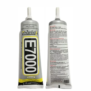 Zhanlida E7000 Clear Contact Adhesive With Precision Applicator Tip - 110ml 50ml  25ml 15ml 3ml E7000 Glue Adhesive