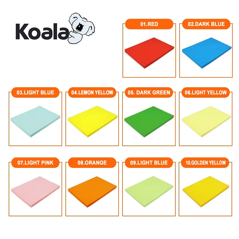 A4 70g Light Color Cardboard Origami Copy Paper