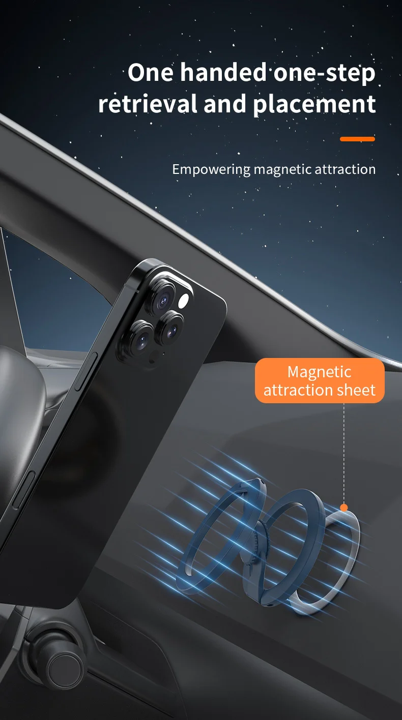 Magnetic Phone Holder Fingertip Gyroscope Design Foldable Dual Axis Stable Stand for Smartphone