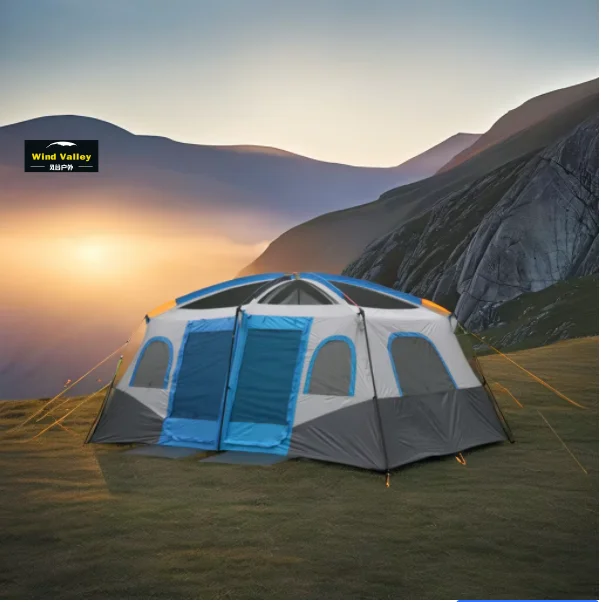 Wind Valley Instant Setup Windproof Family Camping Tent Automatic 5-8 Person Large Space Outdoor Waterproof