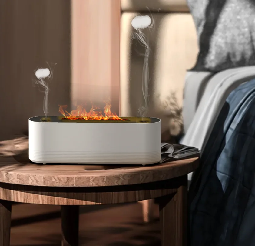 2023 New Released 3D Flame Aromatic Diffuser Air Humidifier With 320ml Large Capacity Water Mist Machine for Winter Dry Weather