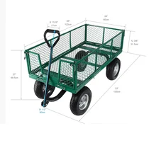 TC1840 Linkage Steering Garden Mesh Cart Folding-Wagon Steel Mesh