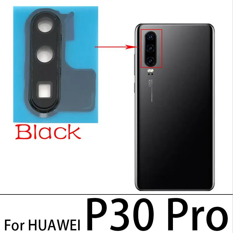 Lentille Verre Caméra Arrière Huawei P30 - Neuf - Avec Pincette & Chiffon - MMOBIEL