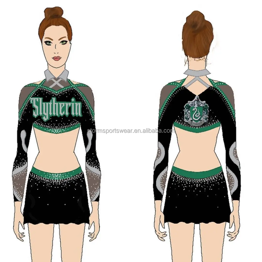 Youth Competition Cheerleading Uniforms Custom Sublimation Cheer ...