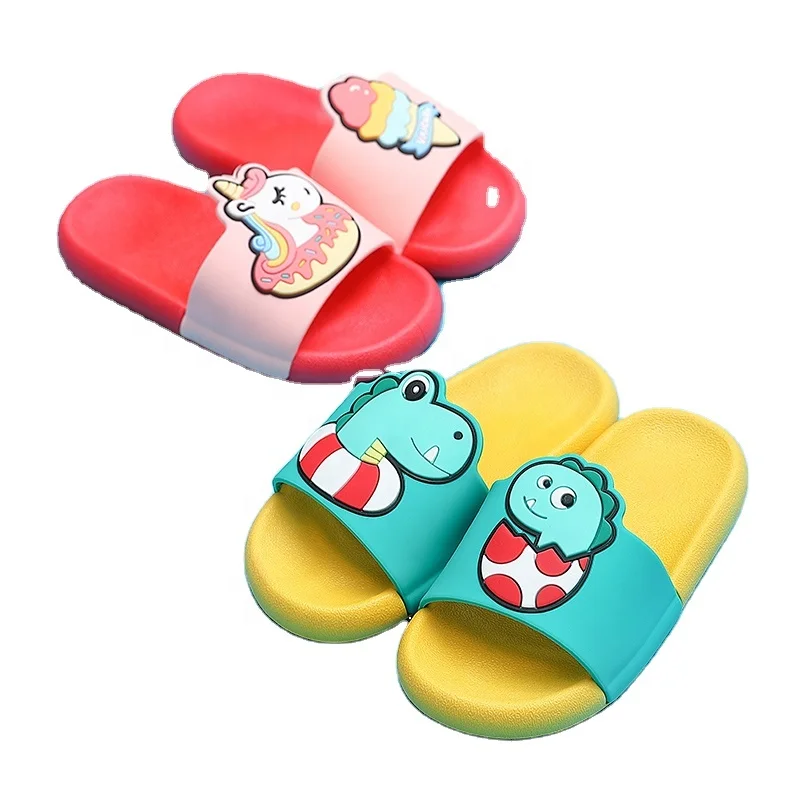 Новинка 2020, повседневная обувь из ПВХ на заказ с животными, Детские сланцы унисекс с мультяшным анимационным рисунком, детские домашние тапочки для девочек и мальчиков