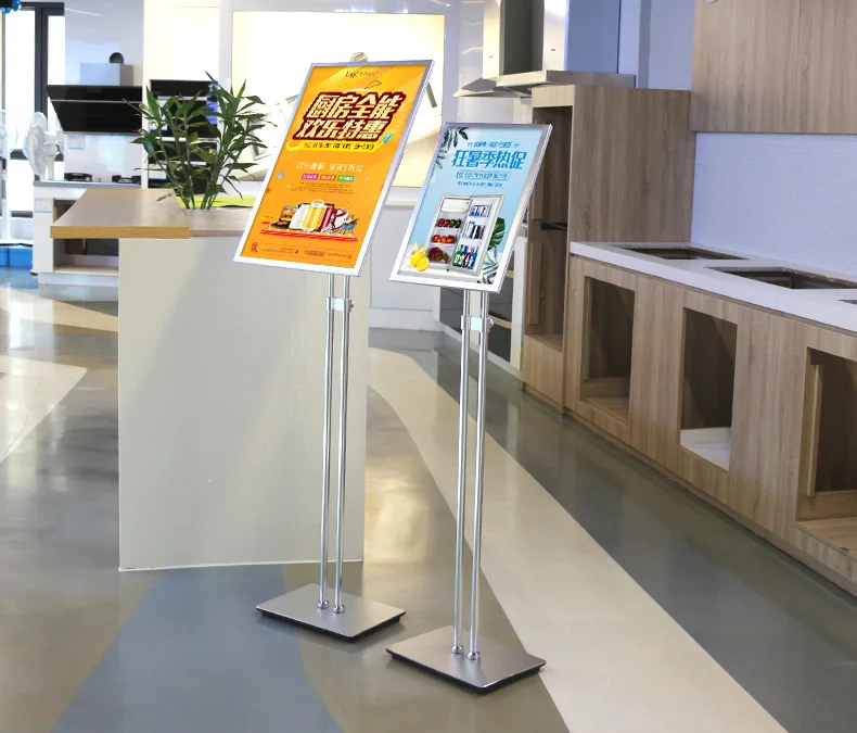 Wholesale menu stand a3 poster display floor stand a4 adjustable paper holder