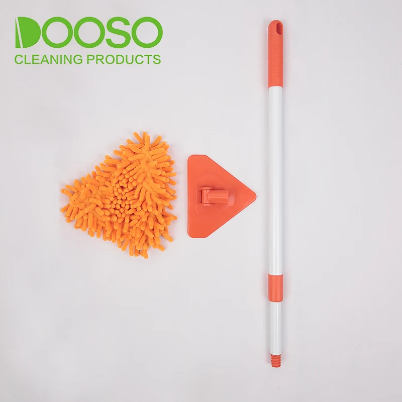 Magic Triangle Wall Cleaning Mop with Long Handle Chenille Dust Mop Ceiling Mop Adjustable