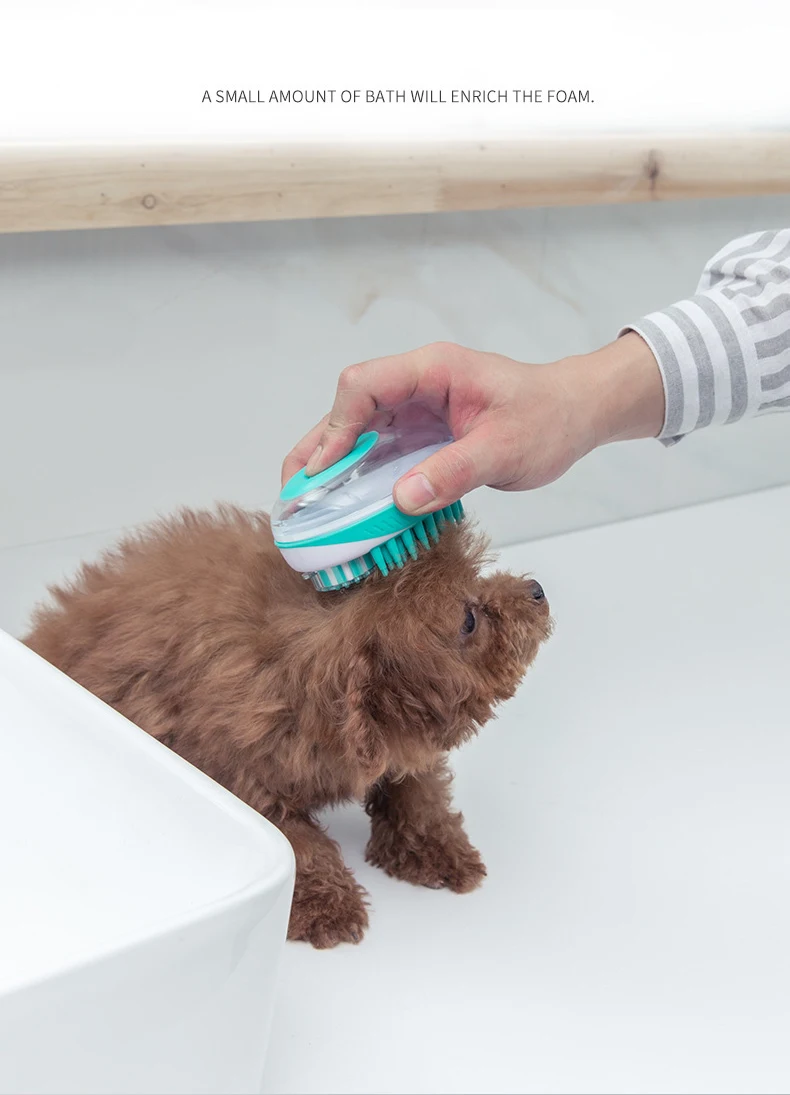 Wholesale Pet Bath Brush Tpr Dog Scrub Pet Grooming Brush Cat Massage Self Cleaning Brush Buy