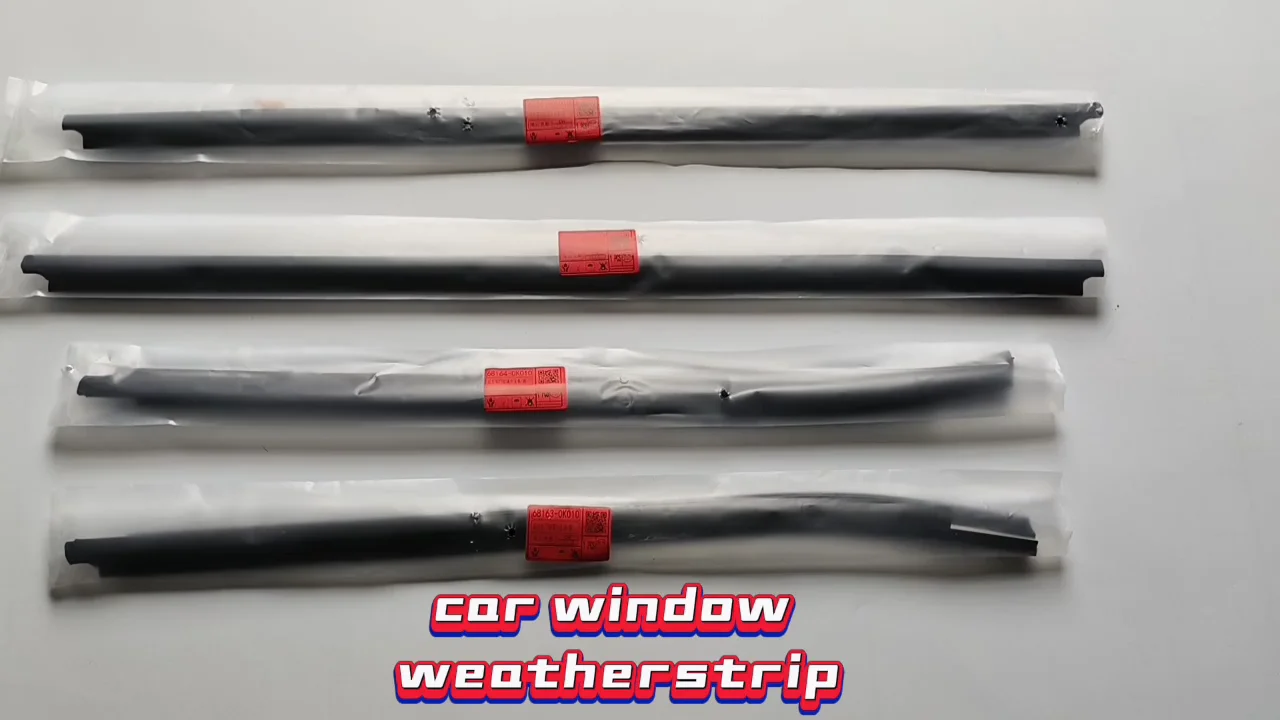 4pcs/set Car Door Window Weatherstrip Outer Epdm Weatherstripping