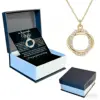 Necklace gold cross-border hypotenuse box
