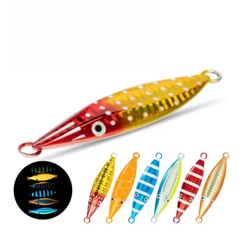 Fishing Metal Jig Slow Jig Lure 60g 80g 100g 150g Pitch UV Glow Alloy Switch Jig Lead Bait Saltwater Fishing Lures – Metal Jig – view 2