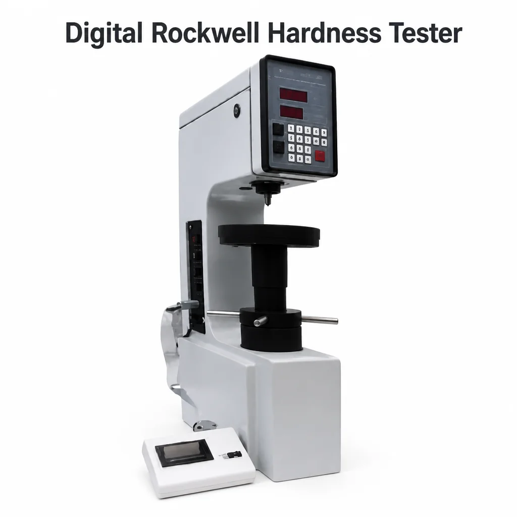 Digital Rockwell Hardness Testing Machine HRS150 With Dual Displays for HRC HRB HRA Scales Steel and Alloy Testing