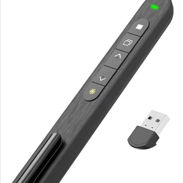 QUI Presenter PPT PowerPoint Clicker RF 2.4GHz USB Presentation Remote Control Suitable for Keynote /PPT/Mac/PC