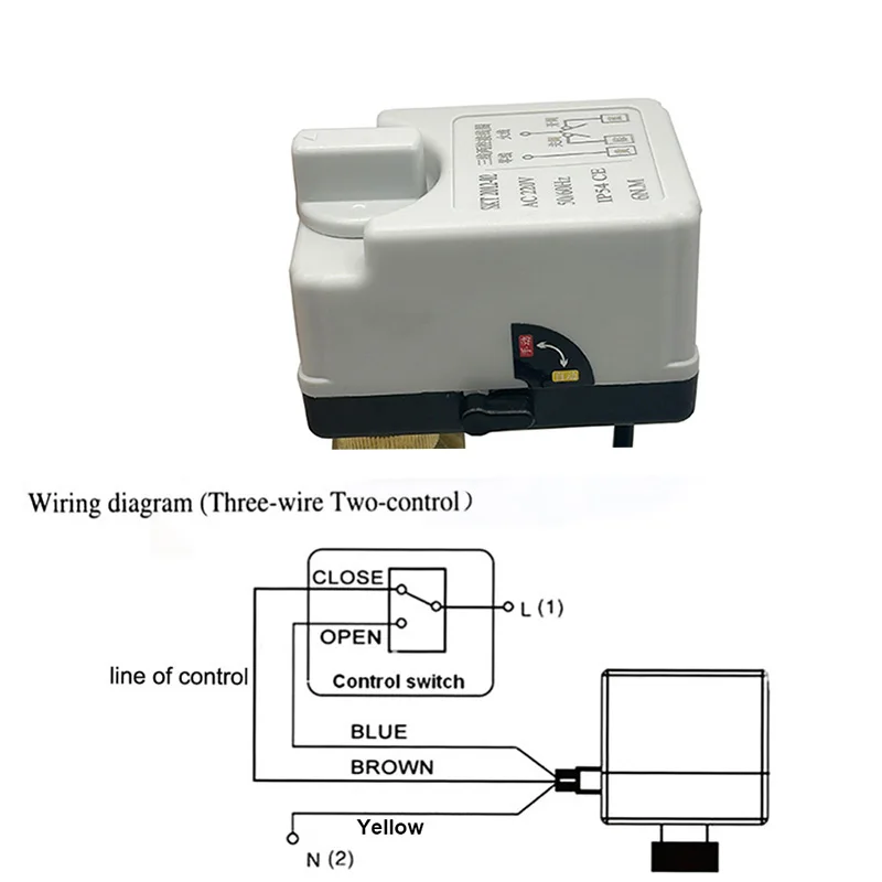 Manual Motorized Ball Valve Actuator Three Wire Two Control Ac220v