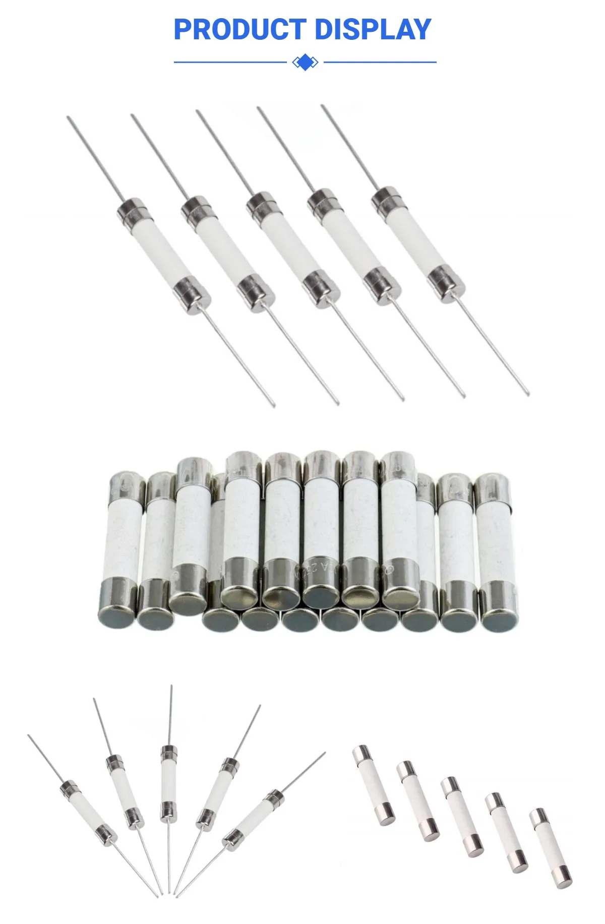 thumbnail image 2 of 10-Pack Of 30 Amp Fast Blow Glass Fuses - 6x30mm, 250V, For Electrical Protection 2 of 13