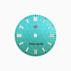 Factory OEM ODM Service Arrow Feather Pattern Blue Watch Dial Custom Logo  for Luxury Brand Watches