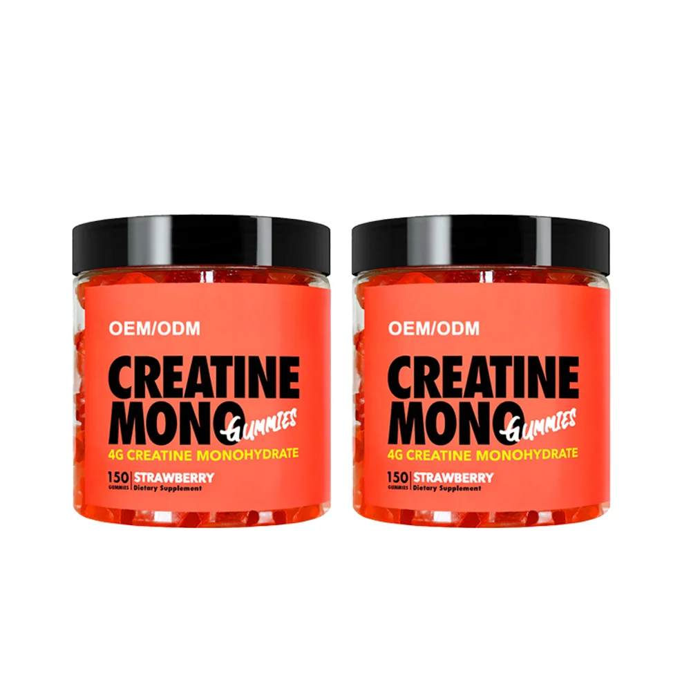 Fruity Creatine Monohydrate Qummies Sports Nutrition Supplements for Weight Gain Adult Gummy Candy Dosage Not for Pregnant Women