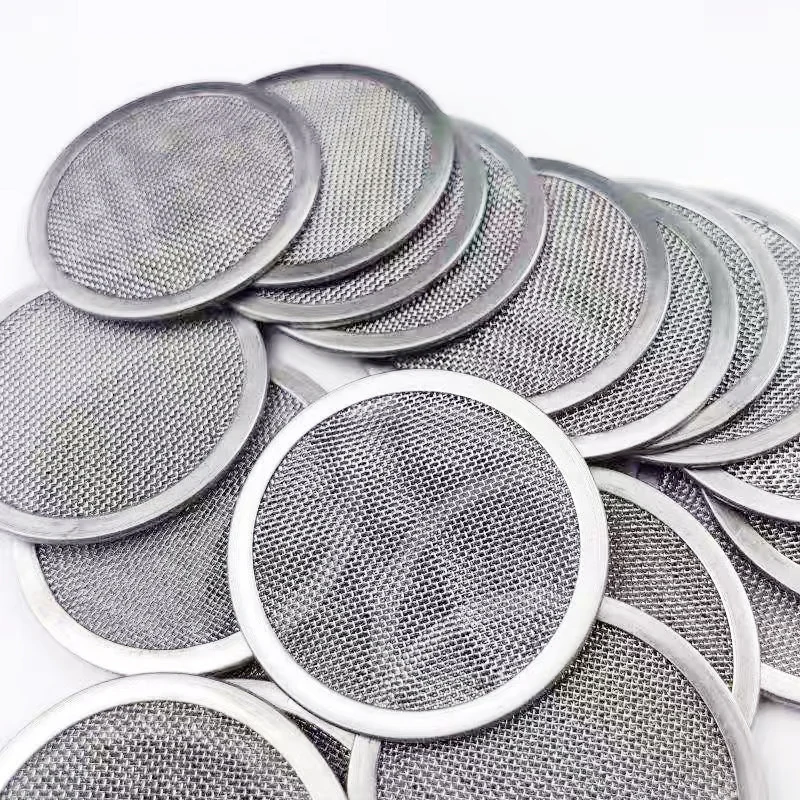 Edge Wrapped 10 15mm 20 30mm 40mm Round Stainless Steel Mesh Oil Filter Disc