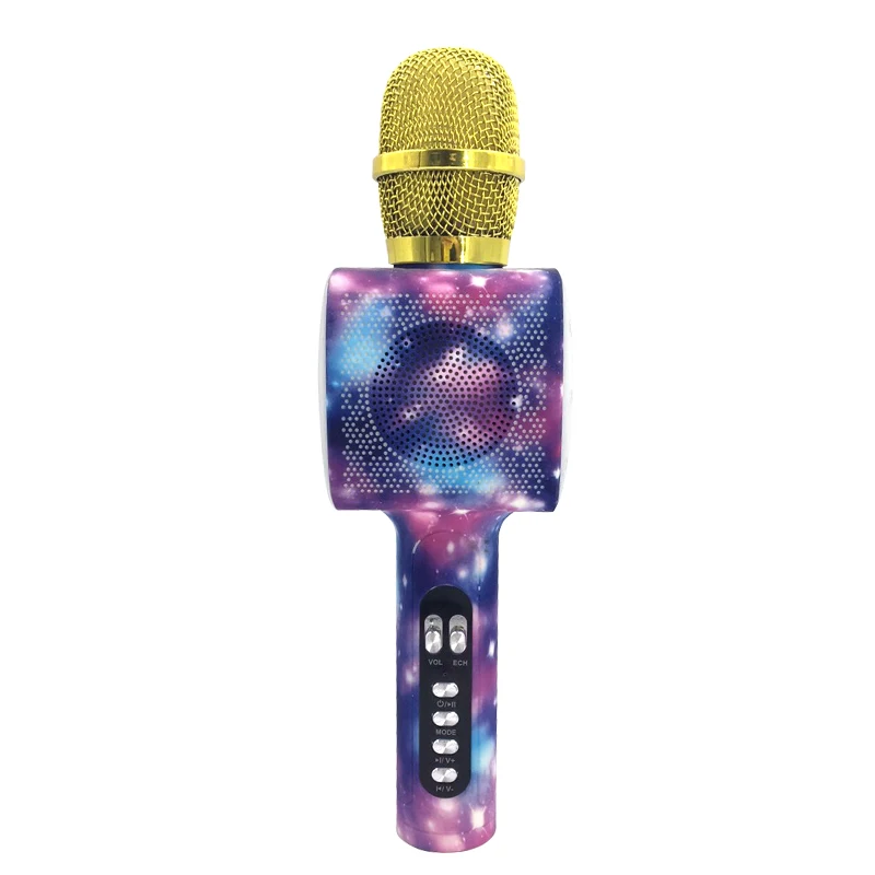 LY200 Cartoon BT Microphone with Colorful Lights Handheld KTV 
