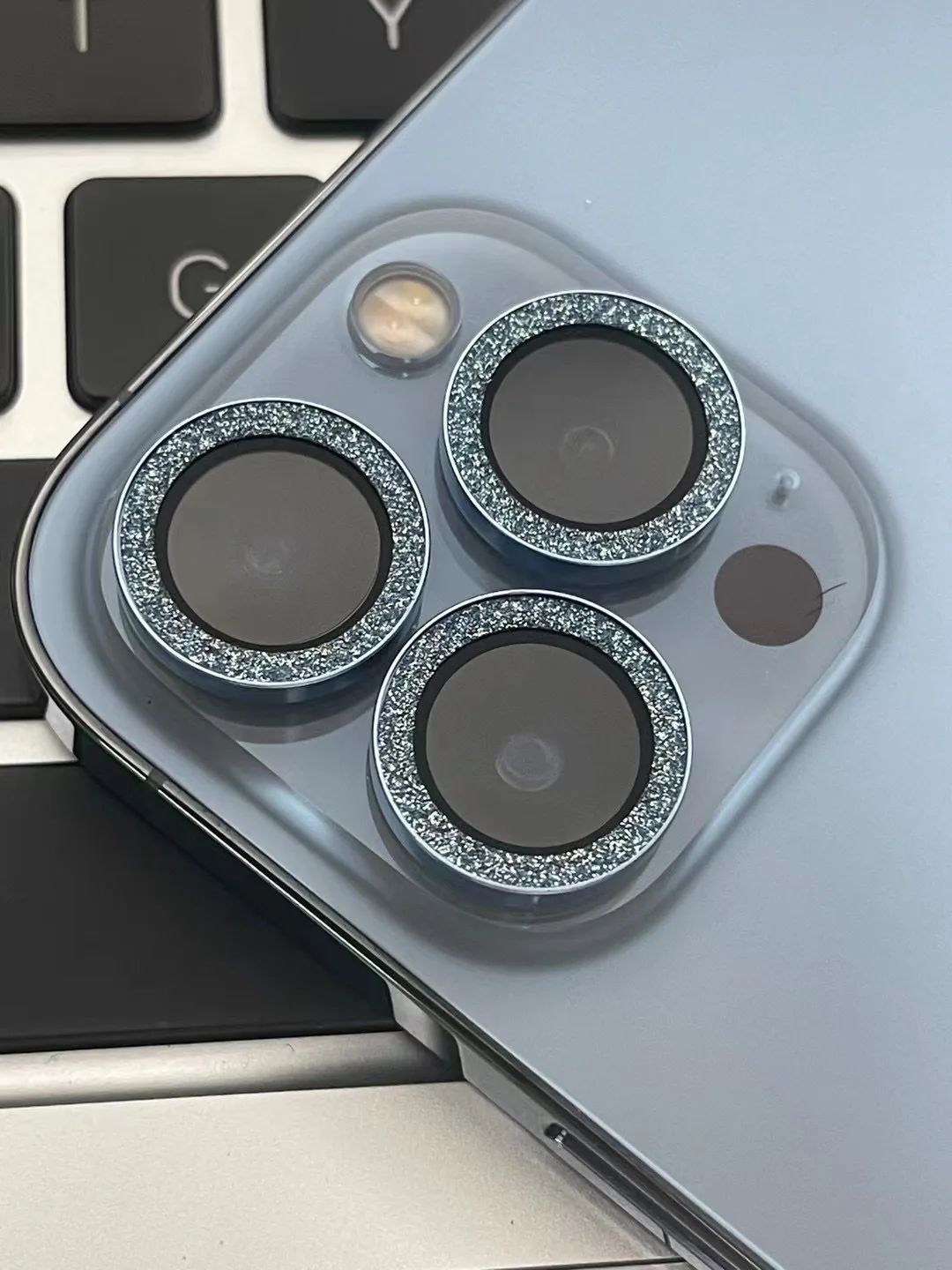 Цветной Алмазный Блеск для защиты объектива камеры для iPhone 13 12 Pro Max, защитное кольцо для объектива камеры заднего вида, блестящая защитная пленка