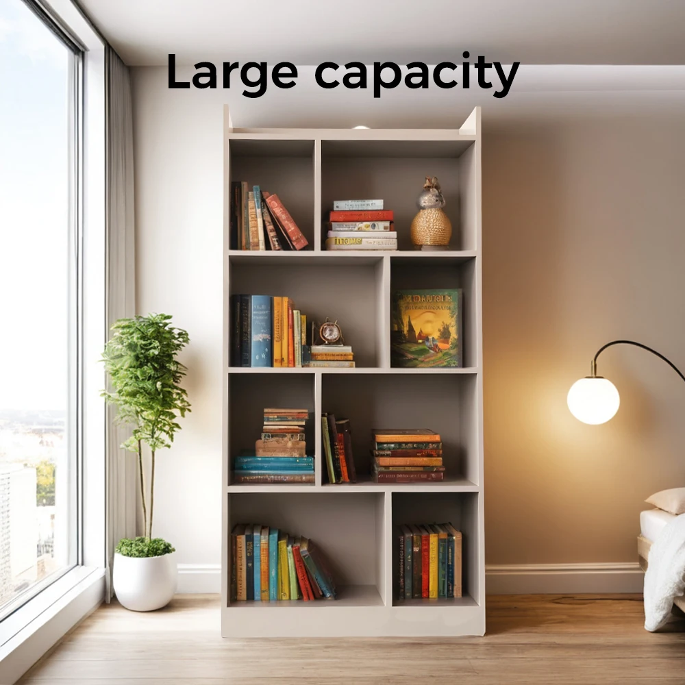 Modern Steel Vertical Bookrack Iron Cabinet for Small Spaces Living Room Furniture for Home Office School Hotel