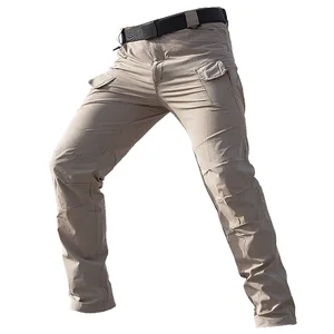 Men's Outdoor Elastic Tactical Cargo Trousers Hiking Hunting Working Pants for Men