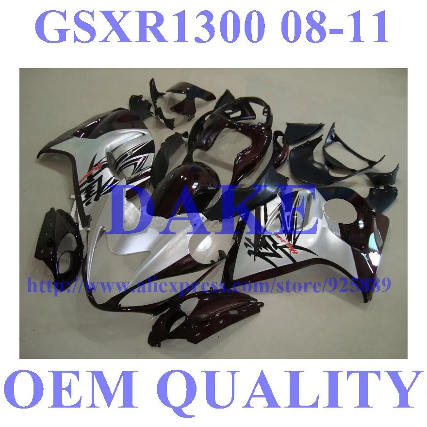 Ким впрыска серебряный черный Обтекатели для hayabsa GSXR1300 08 09 GSX-R1300 GSXR 1300 2008 2009 наборы обтекателей # BS0A0