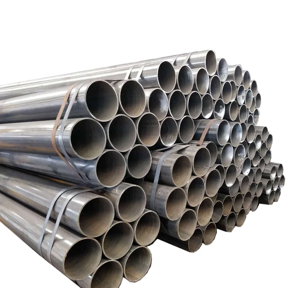 Tianjin Manufacturer Erw Welded Steel Pipe Iron Black Tube Steel Pipe For Construction