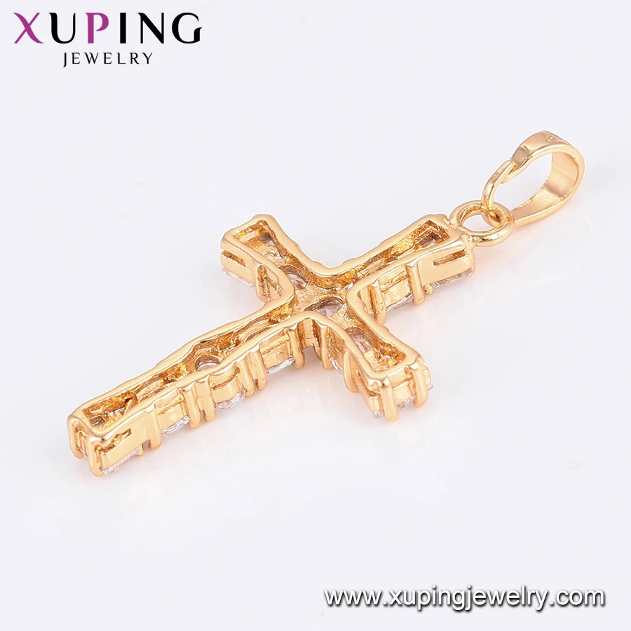 33286 Xuping High Quality Well Design Fancy Cross Pendant Gold Filled Jewelry