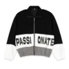 Black coat with logo